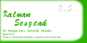 kalman sesztak business card